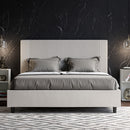 Letto Matrimoniale con Testata e Alzata Comoda Imbottito in Similpelle Goya Bianco Varie Misure