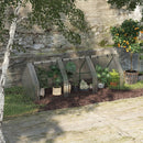 Serra da Giardino a Tunnel con Porte a Cerniera 270x90x90 cm in Polietilene Bianco