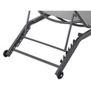 Lettino Prendisole da Giardino 194x63xH31 cm con ruote Oasi grigio