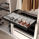 Kit Cassetto Organizzatore e Telaio per Armadio 900 mm in Alluminio e Plastica Emuca Nero