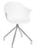 Chaise moderne 53x61,5x80 cm en métal et polypropylène blanc
