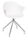 Chaise moderne 53x61,5x80 cm en métal et polypropylène blanc