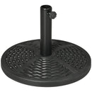 Base per Ombrellone da Giardino Ø45 cm Effetto Rattan Nero