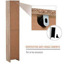 Mobile a Colonna per Bagno in Legno 30x24x170 cm  Grigio e Rovere