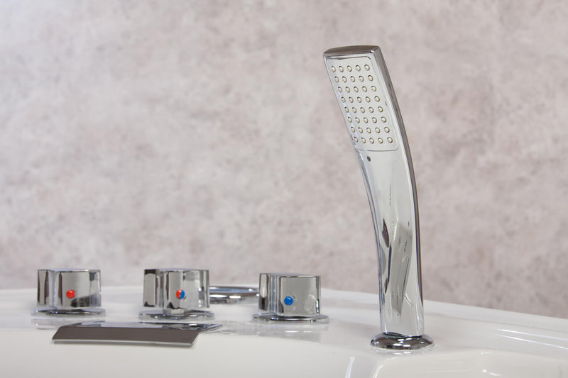 Vasca Idromassaggio Angolare 2 Posti Cromoterapia Vorich Katrin Bianca Varie Misure