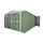 Jardinière en tôle d'acier porte-outils 360x514x230 cm Enaudi Vert
