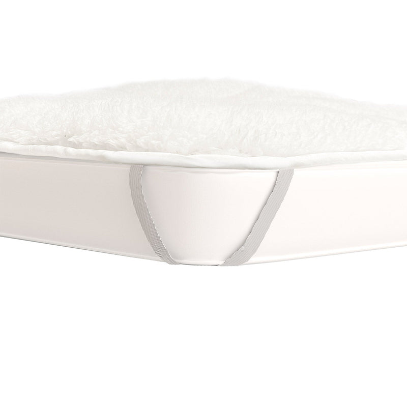 Topper Trapuntato 300 gr/mq con Elastici Sherpa Bianco Varie Misure