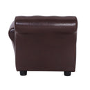 Divano Chaise Longue Ottomana per Animali Marrone 82.5x45x41.5 cm 