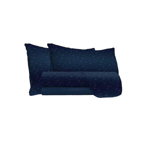 Ensemble de draps avec impression au-dessus et au-dessous et taies d'oreiller étoiles différentes tailles acquista