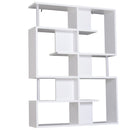 Mobile a Scaffali Libreria 5 Livelli in Legno Bianco 120x28.6x160 cm 