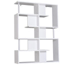 Mobile a Scaffali Libreria 5 Livelli in Legno Bianco 120x28.6x160 cm 