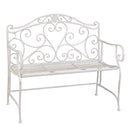 Panchina da Giardino 103x54xh95 cm in Metallo Ragusa Avorio