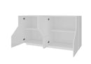 Credenza 4 Ante 220,1x43x86 cm Alien Bianco Lucido