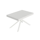 Tavolo Allungabile 140-224x80x74 cm Niket Bianco Frassino Gambe Bianche