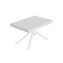 Tavolo Allungabile 120-224x90x74 cm Niket Bianco Frassino Gambe Bianche