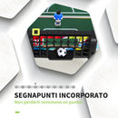 Calcio Balilla 86.5x43.5x63 cm con 2 Tabelloni Segnapunti in Legno Acciaio Inox e Plastica Multicolore      
