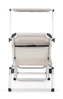 Set 4 Lettini Prendisole da Giardino con Tettuccio 58x193x76 cm in Alluminio Cayo Grigio Ghiaccio