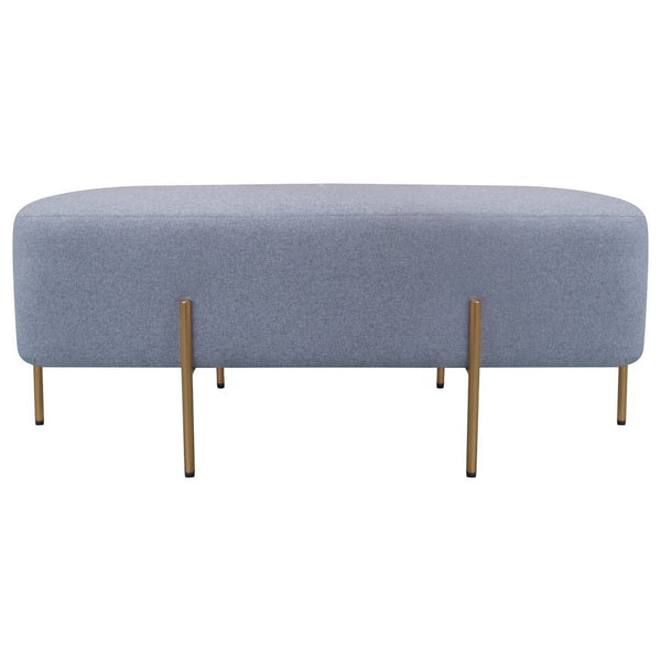 sconto Pouf Poggiapiedi 97x39x40 cm in Tessuto Kate Grigio Scuro