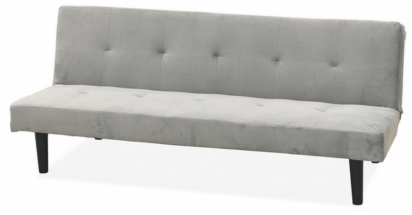Canapé convertible 2 places 166x77x65,5 cm en velours Soriani gris clair acquista