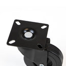 Kit 4 Ruote Slip per Carrello Ø7,5 cm con Piastra in Acciaio Emuca Neri