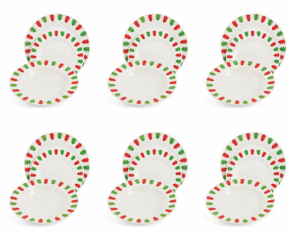sconto Service de Table 18 Pièces en Porcelaine de Noël de Soriani
