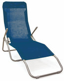 Sedia Sdraio Dondolina Pieghevole in Alluminio Soriani Iesolo Blu Melange