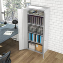 Armadio da Ufficio in Acciaio con 4 Ripiani Regolabili 80x40x180 cm Bianco 