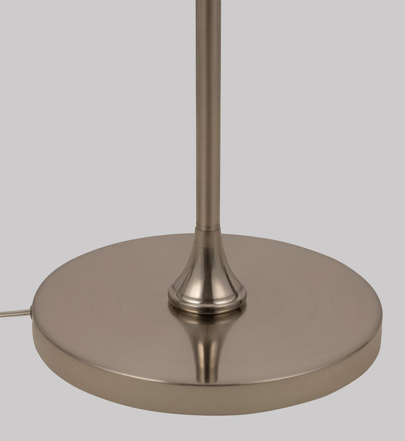 Lampada da terra Neoclassic in Metallo e Vetro Alicante Nickel