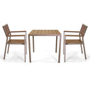 Tavolo da Giardino 80x80xh75 cm in Alluminio Polywood Tortora