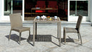 Tavolo Quadrato da Giardino 80x80 cm in Wicker Vorghini Orleans Avana