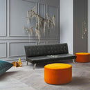 Divano Letto 175x80x73 cm in Similpelle Nero