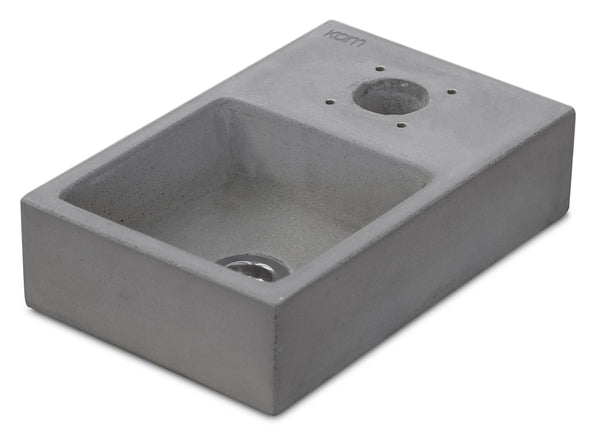 prezzo Base Vaschetta per Fontanda da Giardino 25x39xH10 cm in Calcestruzzo Plinto Nero Antracite