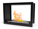 Camino a Bioetanolo da Incasso Bifrontale 84x40x56,4 cm 4,11kW Nero
