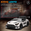 Macchina Elettrica Bambini 3-8 Anni Licenza Ufficiale Mercedes AMG 12V con Telecomando Luci LED Bianco      