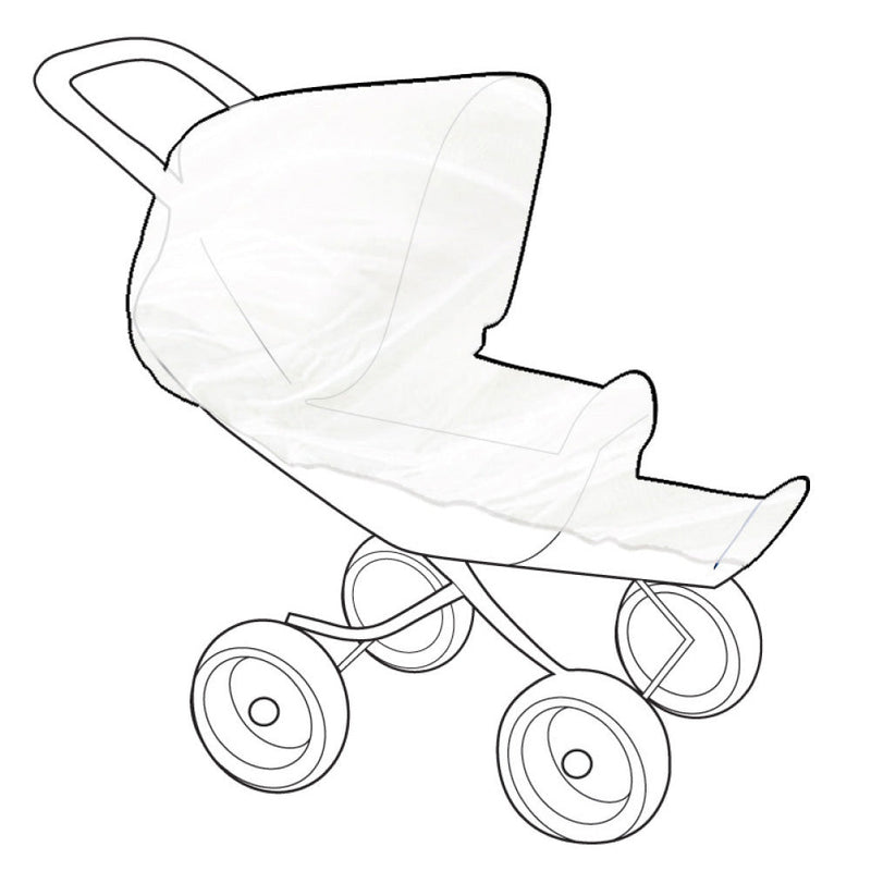 Zanzariera Universale per Passeggino e Carrozzina in Poliestere Elastico Bianca