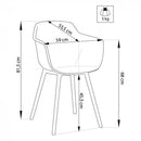 Sedia da Giardino Vannes 49x48,5x81,5 h cm in Plastica Taupe