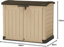 Armadio Porta Attrezzi da Giardino 146x120x82 cm in Resina Keter Store It Out Arc Beige