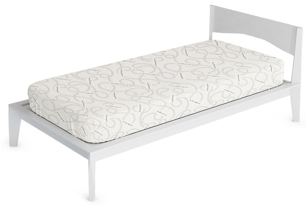 Housse de matelas en polyester et fibre de cachemire gris tourterelle Différentes tailles sconto