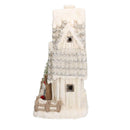 Casetta in Resina 32x24x45 cm con LED e Gnomo Bianca