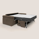 Divano Letto 3 Posti 220x100x95 cm in Tessuto Marrone