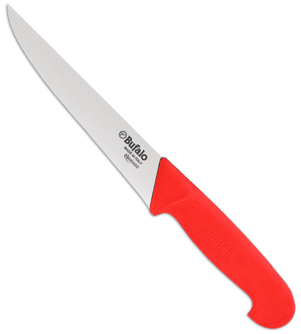 sconto Couteau pour Scannare Lame 18 cm Buffalo Scanno Straight Edge S95/18 Manche Rouge