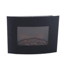 Camino Elettrico da Parete Effetto Fiamma 900W/1800W Nero 