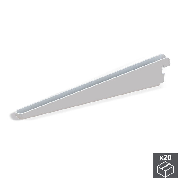 online Support pour Etagères Bois/Verre Profilé avec Pas de 32 mm 320 mm Acier Blanc 20 Pièces Emuca