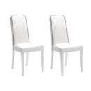 Set 2 Sedie 59x46xH99 cm in Similpelle Anita Bianco