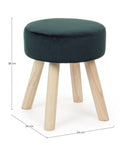 Set 2 Sgabelli  34x34x38 cm in Velluto Adeline Jungle