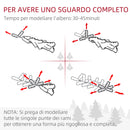 Albero di Natale Artificiale 180 cm 1821 Rami Base in Metallo Verde 