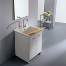 Mobile Lavatoio 63x50x87 cm 2 Ante Asse in Legno Montegrappa Acqua Marella Bianco Lucido