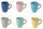Set 18 Mugs Ø8,5x10,5 cm en Gres VdE Tivoli 1996 Royal Passion