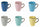 Set 18 Mugs Ø8,5x10,5 cm en Gres VdE Tivoli 1996 Royal Passion