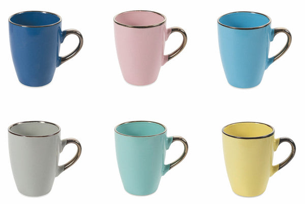 Set 18 Mugs Ø8,5x10,5 cm en Gres VdE Tivoli 1996 Royal Passion sconto